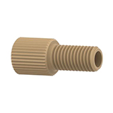 Super Flangeless™ Nut PEEK 1/4-28 Flat-Bottom, for 1/16" & 1/32" OD Natural - 10 Pack